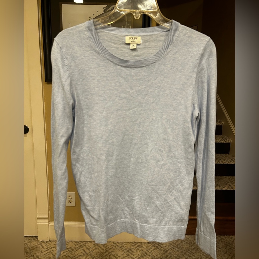 J. Crew Teddie Soft Blue 100% Cotton long sleeve Top